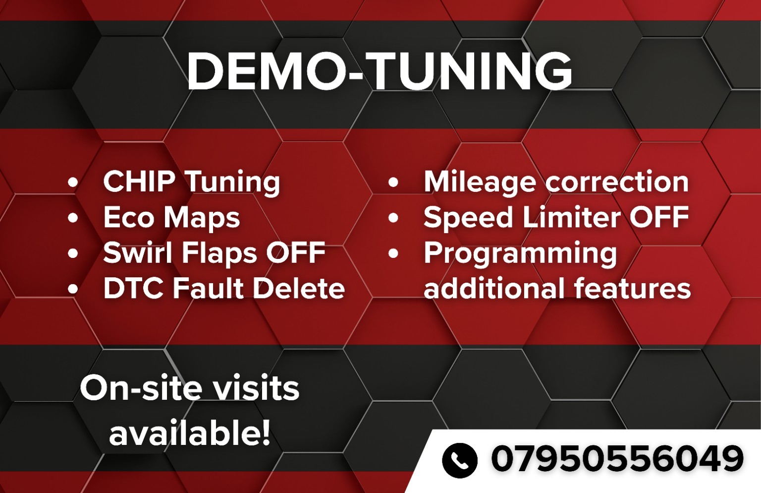 Demo Tuning services list graphic